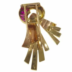 Broche or, rubis