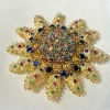 Broche Oursin saphirs & diamants et or jaune