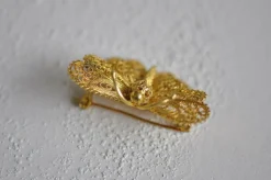 Broche papillon ancienne en or jaune