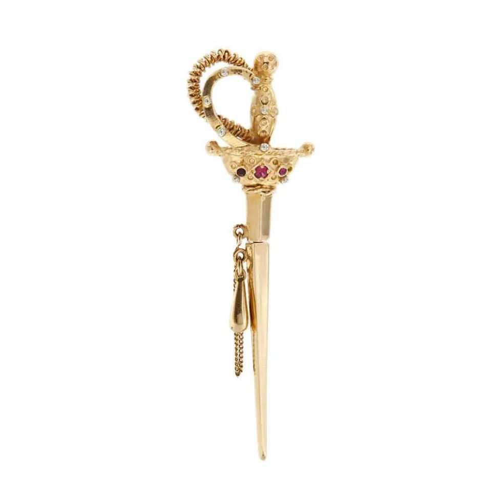Broche épée vintage
