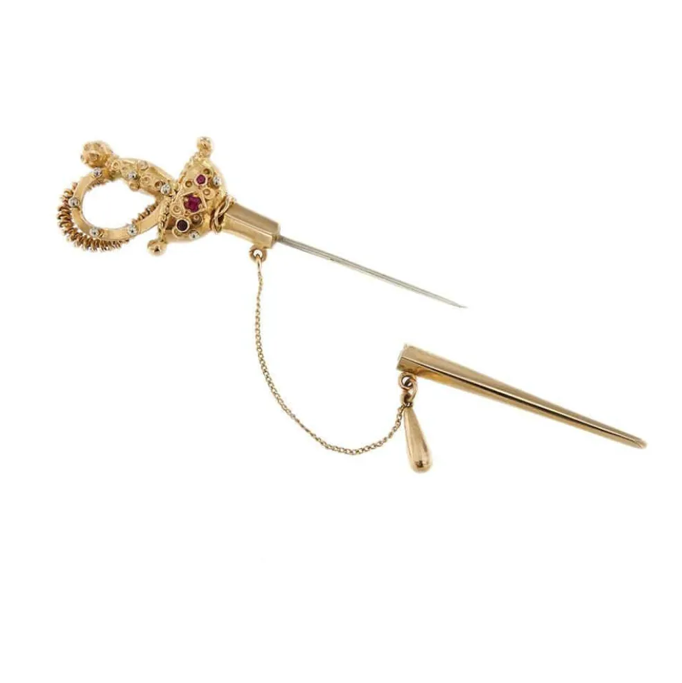 Broche épée vintage