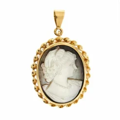 Broche pendentif camée
