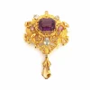 Broche pendentif Charles X améthyste