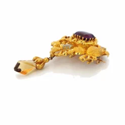 Broche pendentif Charles X améthyste