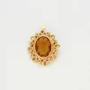 Broche pendentif citrine mandarine