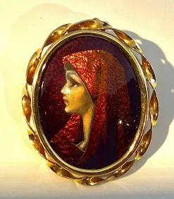 Broche pendentif émail de Limoges