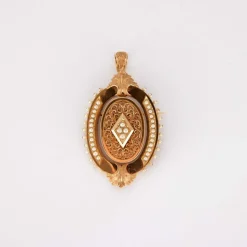 Broche Pendentif Napoléon III Perles