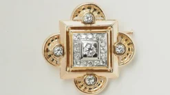 Broche pendentif Or Diamants