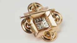 Broche pendentif Or Diamants