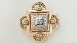 Broche pendentif Or Diamants