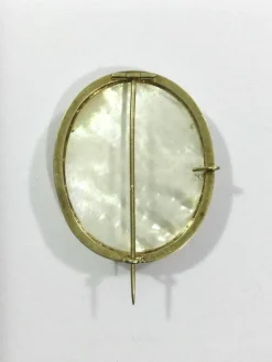 Broche pendentif Or Et Nacre