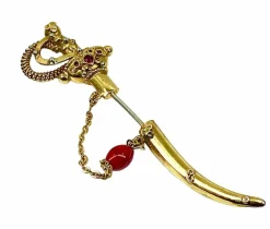 Broche épingle de cravate «  épée » en or 18 carats