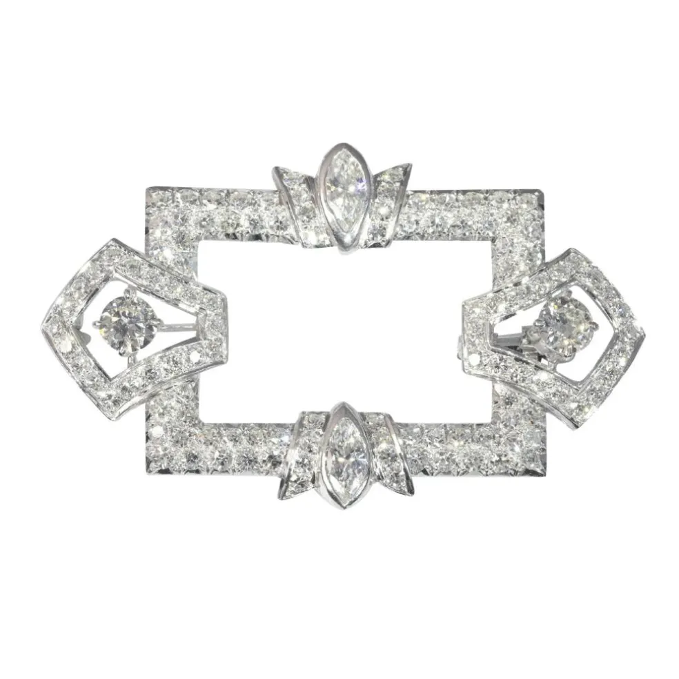 Broche platine, diamant
