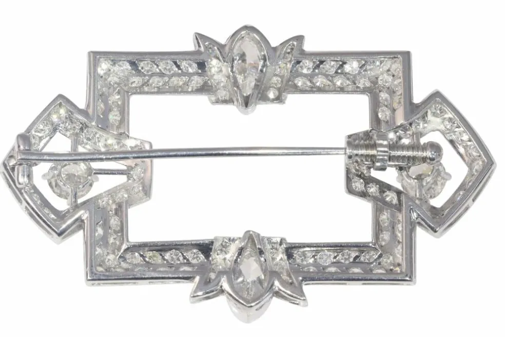 Broche platine, diamant