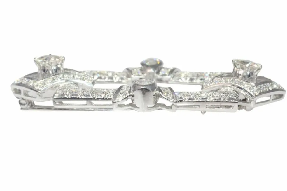 Broche platine, diamant