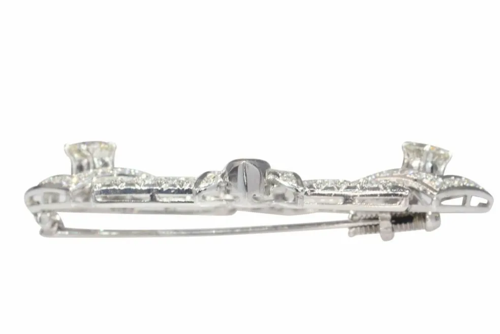 Broche platine, diamant