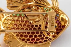 Broche Poisson Arc en Ciel Or Jaune, Série limitée 3 exemplaires