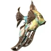 Broche poisson en Argent émaillé & marcassites