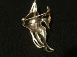 Broche poisson en Argent émaillé & marcassites