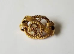 Broche époque Napoléon III Or jaune Diamants