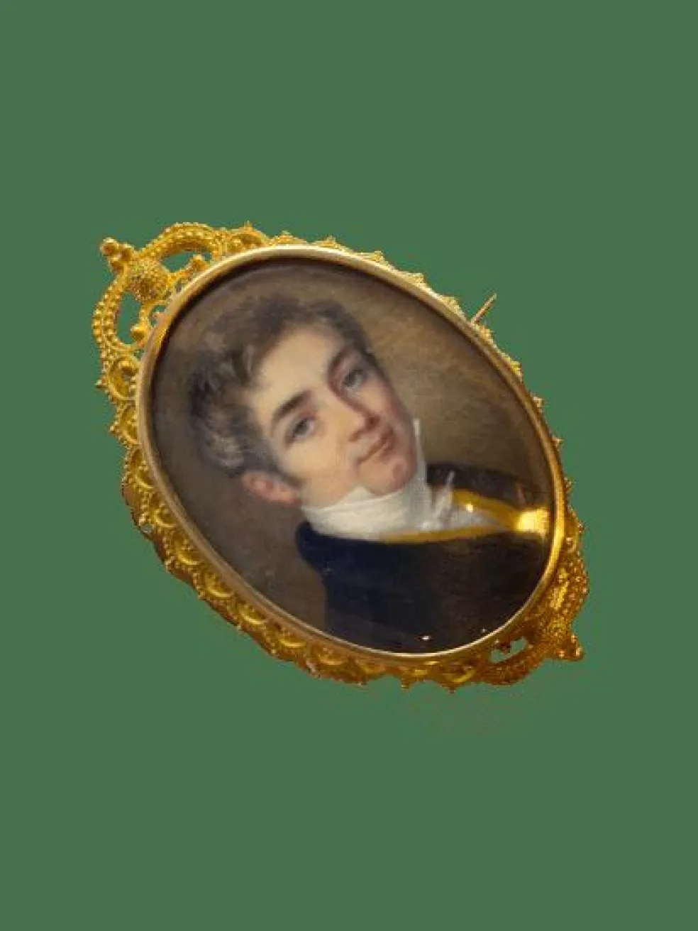 BROCHE PORTRAIT OR 18K NACRE