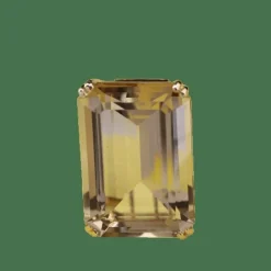 Broche rétro citrine