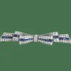 Broche ruban, diamants et saphirs