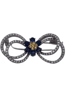 Broche saphir et diamants