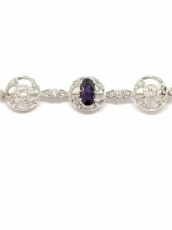 Broche saphir, diamants