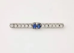 Broche saphirs et diamants