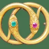 Broche serpent or jaune