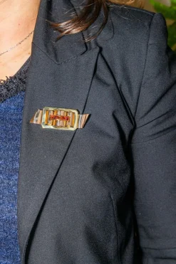 Broche Tank Or jaune Citrine