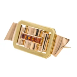 Broche Tank Or jaune Citrine