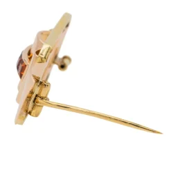 Broche Tank Or jaune Citrine