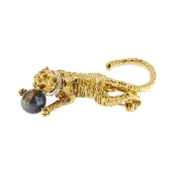 Broche Tigre perle et diamants