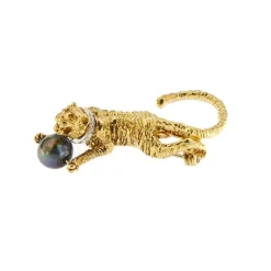 Broche Tigre perle et diamants