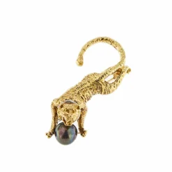 Broche Tigre perle et diamants