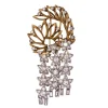 Broche étoiles diamants