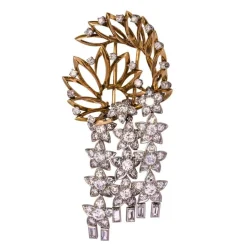 Broche étoiles diamants