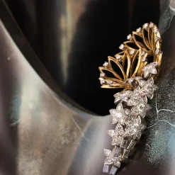 Broche étoiles diamants