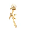 Broche "Tournesol" en or jaune, diamants, perle de culture des Mers du Sud