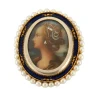 Broche transformable perles et diamants