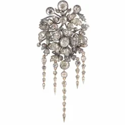 Broche trembleuse, diamants
