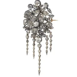 Broche trembleuse, diamants