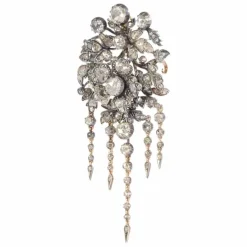 Broche trembleuse, diamants