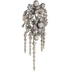 Broche trembleuse, diamants