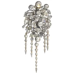 Broche trembleuse, diamants