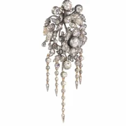 Broche trembleuse, diamants