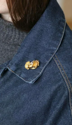 Broche Victorienne Oiseau Or jaune et Diamant