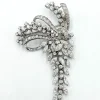 Broche Vintage années 50 or blanc diamants